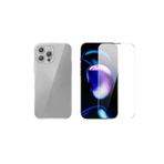 MEKs HEP-2223-6387 Iphone 15 Pro Max Schott Serisi Şeffaf Silikon Kılıf + Tempered Ekran Koruyucu Se - Hep-2223-638