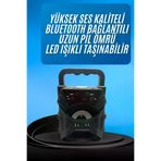 MEKs HEP-2931-4509 Işıklı Bluetooth Hoparlör Ses Bombası Taşınabilir Yüksek Ses Kaliteli Radyo - Hep-2931-450