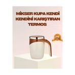 MEKs HEP-2959-5919 Usb Şarjlı Manyetik Karıştırıcı Kupa – Otomatik Kahve Karıştırma Bardağ - Hep-2959-591