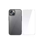 MEKs HEP-4729-8165 Glitter Iphone 14 Plus 6.7 Renkli Kenar Silikon Kılıf + Tempered Ekran Koruyucu Se - Hep-4729-816