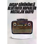 MEKs HEP-5985-1835 Bluetooth Hoparlör Ahşap Renk Vintage Işıklı Nostaljik Radyo Fm Ahşap Görün? - Hep-5985-183