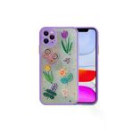 MEKs Iphone 11 Pro 5.8Inç Kamera Korumalı Çiçek Desenli Silikon Kılıf-(5775) - Hep-5338-2219