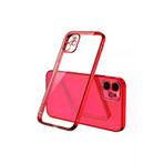 MEKs Iphone 12 6.1Inç Renkli Kenar Şeffaf Kılıf Kamera Korumalı Kılıf-(5775) - Hep-3443-7146