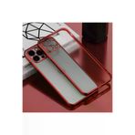 MEKs Iphone 12 Pro 6.1Inç Renkli Kenar Şeffaf Kılıf Kamera Korumalı Kılıf-(5775) - Hep-9777-9297