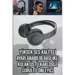 MEKs Kablosuz Bluetooth Kulaklık Anc/enc Destekli Kulak Üstü Yüksek Ses Kaliteli - Hep-4726-2840