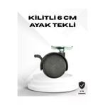 MEKs Kilitli 6 Cm Masa Ayağı Tekli Döner Tekerlek - Hep-9247-1747