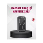 MEKs Magsafe Araç Telefon Tutucu 15W Hızlı Şarj Type-C Girişli - Hep-3008-5484