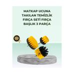 Meks Matkap Uyumlu Temizlik Fırçası Seti 3’lü Çok Amaçlı - HEP-4550-7085
