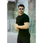 MEKs MEKs-67e559ca95510 Erkek Viskon Kumaş Bisiklet Yaka Basic Tişört