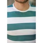 MEKs MEKs-6818745664434 Erkek Çift Renk Pamuklu Örme Kumaş Kısa Kollu T-Shirt