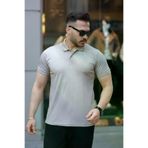 MEKs MEKs-6823974685add Erkek Yakalı Kagi Kumaş Kısa Kollu T-Shirt