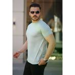 MEKs MEKs-6826f62c1db88 Erkek Mini Jakarlı Kısa Kollu T-Shirt