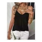 MEKs MEKs-69d60ab583423 Kadın Ip Askılı V Yakalı Sandy Bluz