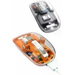 MEKs Mouse Fare Kablosuz Mouse Fare Şarjlı Bluetooth Sessiz 5 Tuşlu Şeffaf - Hep-5971-1740