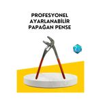 MEKs Profesyonel Ayarlı Pense Kurbağacık Ağzı Geniş Açılım - Hep-8396-5071