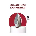 MEKs Seramik Tabanlı Buharlı Ütü 2200W Dikey Ütüleme 300Ml Kahverengi - Hep-5182-7575