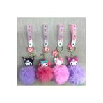 MEKs TTT-24242451303 Ponponlu Kuromi Ve Hello Kitty Karışık Anahtarlık
