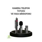 MEKs Vlog Ve Canlı Yayın İçin Çift Yaka Mikrofonu Ve Tripodlu Selfie Çubuğu Seti - Hep-9688-2871