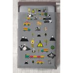 Mekta Home Bebek ve Çocuk Odası Arabalı Yollu Panda Desenli Yatak Örtüsü - Renkli - 140 x 220 cm