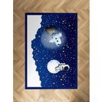 MEKTA HOME BEBEK VE ÇOCUK ODASI Astronot ve Spacex Desenli Halı
