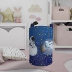 Mekta Home Bebek ve Çocuk Odası Astronot ve Spacex Desenli Oyuncak Sepeti - Renkli