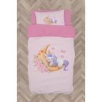 Mekta Home Bebek ve Çocuk Odası Aya Sarılan Unicorn Desenli Pembe Nevresim Takımı - Renkli - 160 x 230 cm
