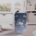 Mekta Home Bebek ve Çocuk Odası Ayda Uyuyan Kuzu Desenli Oyuncak Sepeti - Renkli