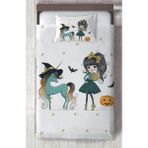 Mekta Home Bebek ve Çocuk Odası Bal Kabaklı Unicorn Desenli Yatak Örtüsü - Renkli - 140 x 220 cm