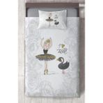 Mekta Home Bebek ve Çocuk Odası Baleri ve Kuğu Desenli Motifli Yatak Örtüsü - Renkli - 140 x 220 cm
