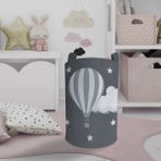 Mekta Home Bebek ve Çocuk Odası Bulutlu Yıldız ve Uçan Balon Desenli Oyuncak Sepeti - Renkli
