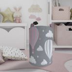 Mekta Home Bebek ve Çocuk Odası Büyük Bulut ve Uçan Balon Desenli Oyuncak Sepeti - Renkli