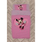 Mekta Home Bebek ve Çocuk Odası Büyük Kalpli Minnie Mause Desenli Nevresim Takımı - Renkli - 160 x 230 cm