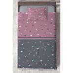 Mekta Home Bebek ve Çocuk Odası Büyük Pembe Yıldız Desenli Yatak Örtüsü - Renkli - 140 x 220 cm
