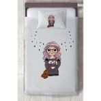 Mekta Home Bebek ve Çocuk Odası Çantalı Kız Desenli Yatak Örtüsü - Renkli - 140 x 220 cm
