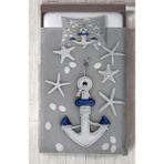 Mekta Home Bebek ve Çocuk Odası Çapa Desenli Gri Yatak Örtüsü - Renkli - 140 x 220 cm