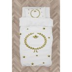Mekta Home Bebek ve Çocuk Odası Çelenk Içinde Taç Desenli Nevresim Takımı - Renkli - 160 x 230 cm