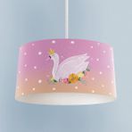 Mekta Home Bebek ve Çocuk Odası Çiçekli Kuğu Desenli Avize - Renkli - 1
