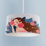 Mekta Home Bebek ve Çocuk Odası Çiçekli Prenses Kız Desenli Avize - Renkli - 1
