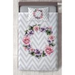 Mekta Home Bebek ve Çocuk Odası Çiçekli Zikzak Desenli Yatak Örtüsü - Renkli - 140 x 220 cm
