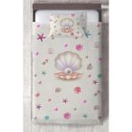 Mekta Home Bebek ve Çocuk Odası Deniz Yıldızlı Seksek Desenli Yatak Örtüsü - Renkli - 140 x 220 cm