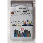Mekta Home Bebek ve Çocuk Odası Eğitici Şehir Desenli Yollu Yatak Örtüsü - Renkli - 140 x 220 cm