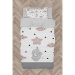 Mekta Home Bebek ve Çocuk Odası Fil ve Seksek Desenli Nevresim Takımı - Renkli - 160 x 230 cm