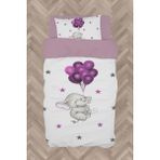 Mekta Home Bebek ve Çocuk Odası Filli ve Mor Balon Desenli Nevresim Takımı - Renkli - 160 x 230 cm