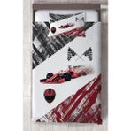 Mekta Home Bebek ve Çocuk Odası Formula Desenli Yatak Örtüsü - Renkli - 140 x 220 cm