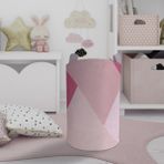 Mekta Home Bebek ve Çocuk Odası Geometrik Desenli Oyuncak Sepeti - Renkli