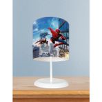 Mekta Home Bebek ve Çocuk Odası Iron Man ve Spider Man Desenli Abajur - Renkli