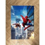 Mekta Home Bebek ve Çocuk Odası Iron Man ve Spider Man Desenli Halı - Renkli - 80 x 150 cm