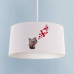 Mekta Home Bebek ve Çocuk Odası Kedi ve Kalp Desenli Avize - Renkli - 1