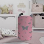 Mekta Home Bebek ve Çocuk Odası Kelebek Desenli Renkli Oyuncak Sepeti 45 cm Boyutunda