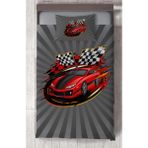 Mekta Home Bebek ve Çocuk Odası Kırmızı Mcqueen Desenli Yatak Örtüsü - Renkli - 140 x 220 cm